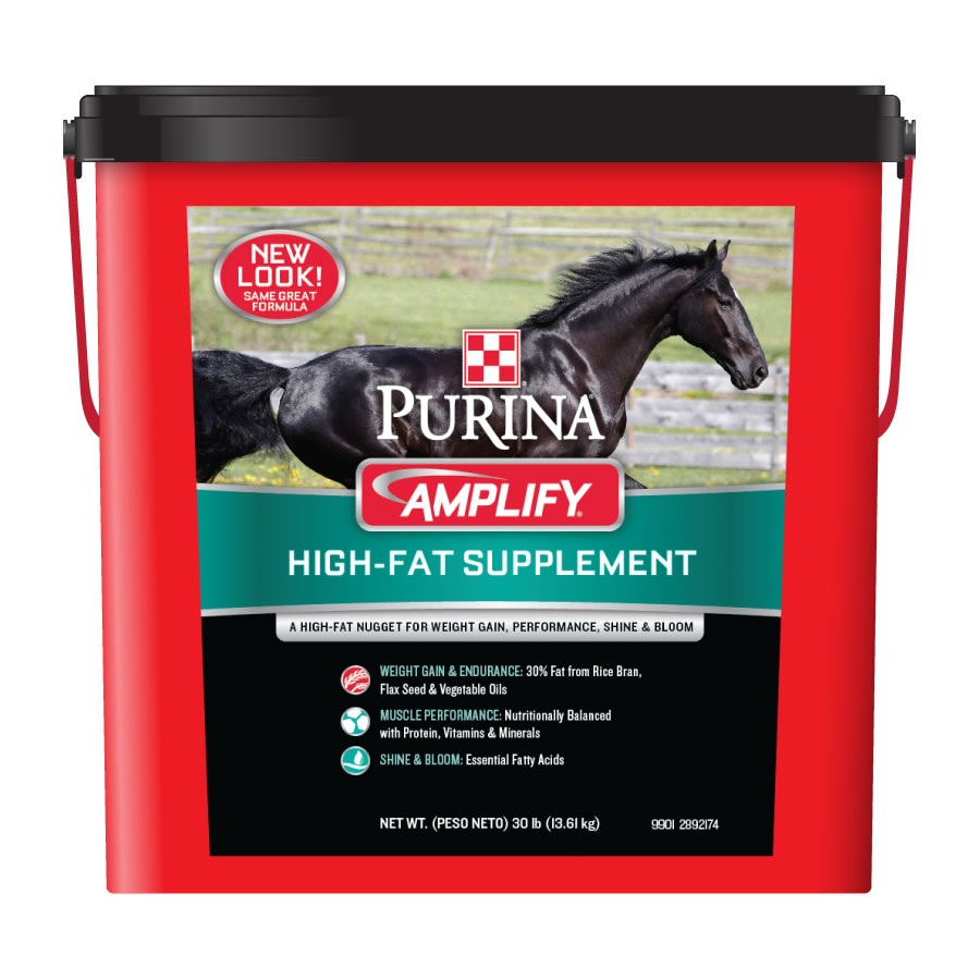 Introducing Purina® Amplify® High-Fat Horse Supplement