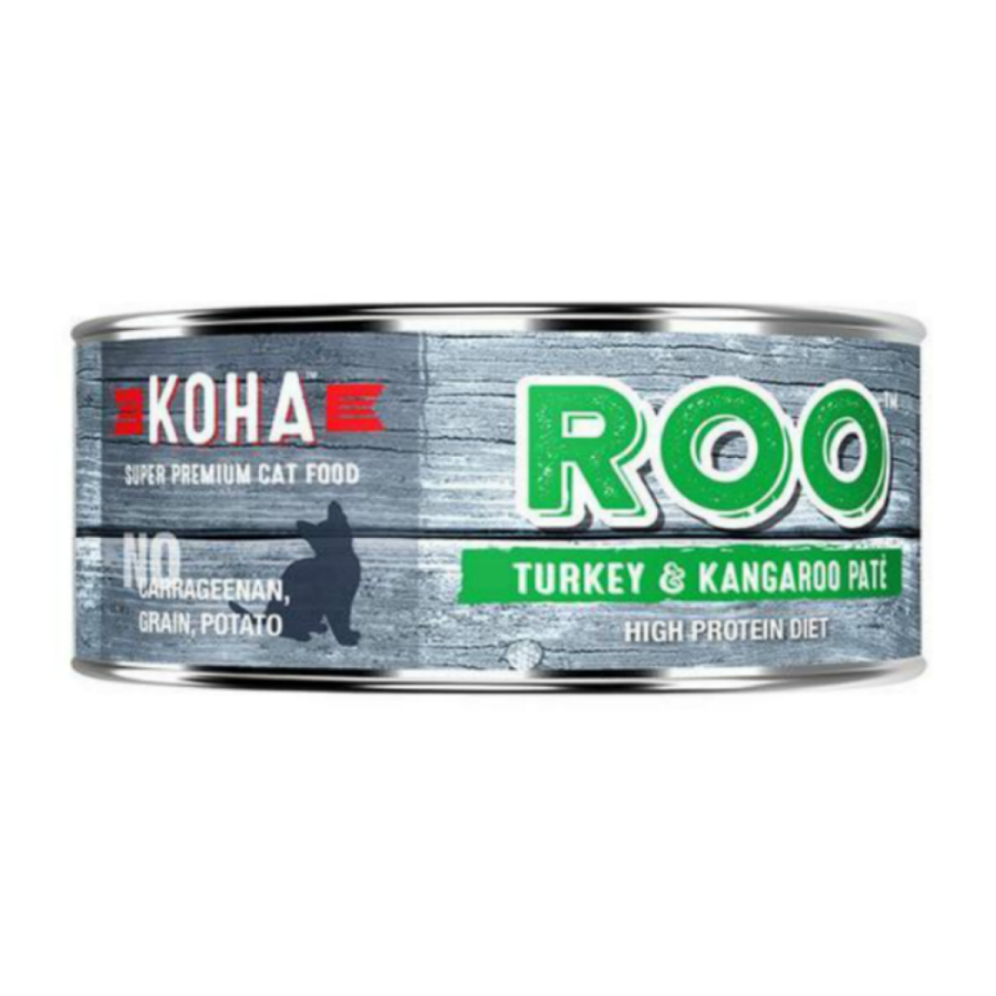 Koha Roo Turkey & Kangaroo Pate Canned Cat Food 5.5 oz, case of 24 G5